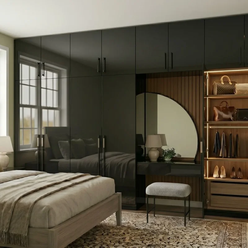 High Gloss Finish Wardrobes