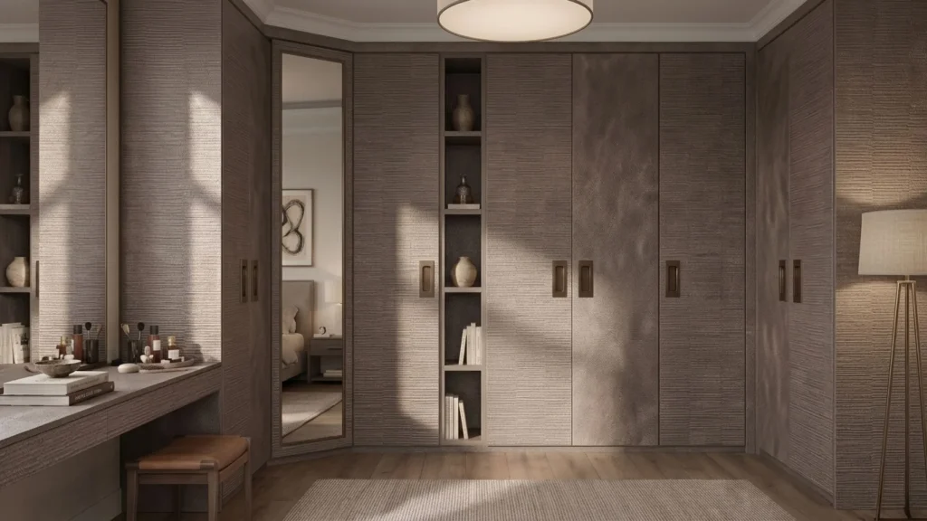 Bespoke Wardrobe Leather Finish
