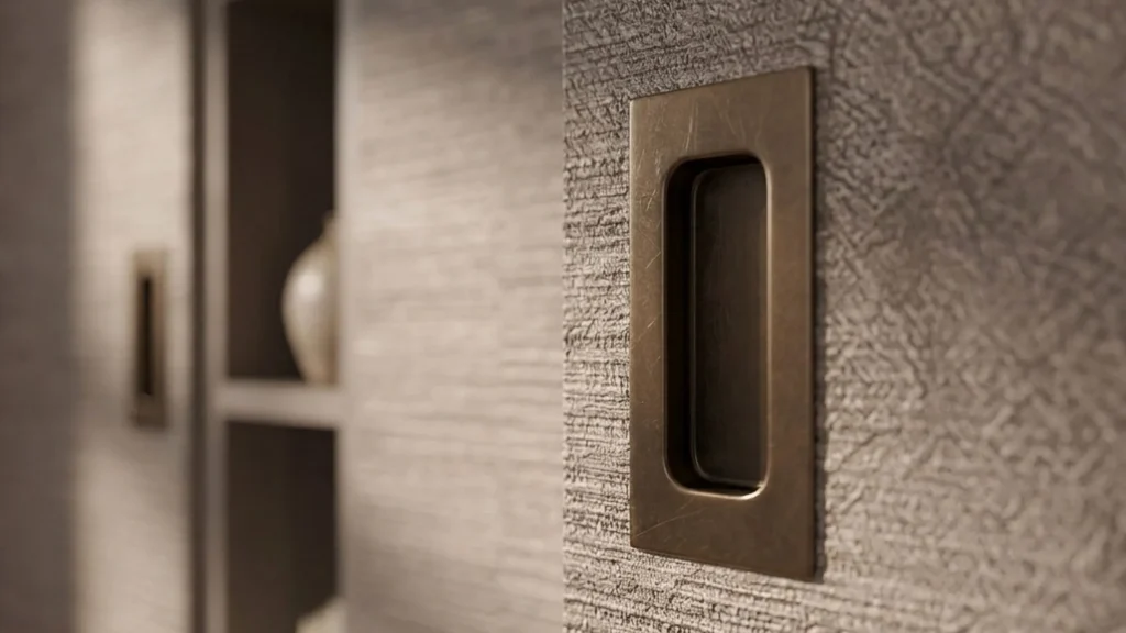 Bespoke Wardrobe Leather Finish