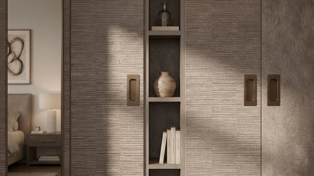 Bespoke Wardrobe Leather Finish